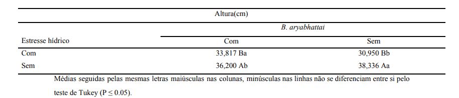Influência Do Bacillus Aryabhattai Na Altura Das Plantas